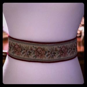 Vintage Tapestry Tie Back Belt / Sash